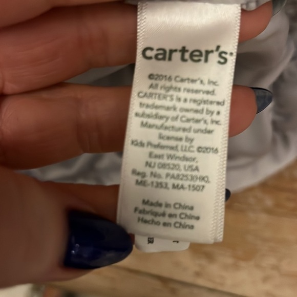 Carter’s Elephant Baby Lovey Security Blanket Satin Trim Gray 2016 - Picture 5 of 8